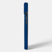 ネイビーブルーのイカダデザイン Case-Mate iPhoneケース (裏面 / 左)