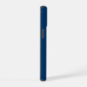 ネイビーブルーのイカダデザイン iPhone 15ケース (右側面)