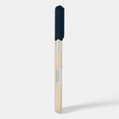 ネイビーブルーのイカリとモノグラムのベージュ コーストデザイン Case-Mate iPhoneケース (裏面 / 右)