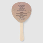 ネイビーブルーのウェディング ハンドファン (裏面)