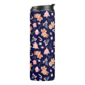 ネイビーブルーのクリスマスエレメント タンブラー (回転左)