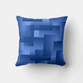 ネイビーブルーのグラデーションブロックを含む任意の色 クッション (裏面)