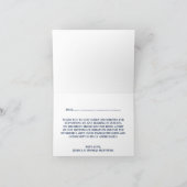 ネイビーブルーのコレクションに結婚ひも灯る サンキューカード (内部)