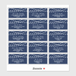 ネイビーブルーのコレクションに結婚ひも灯る シール