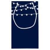 ネイビーブルーのコレクションに結婚ひも灯る スモールペーパーバッグ (裏面)