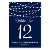 ネイビーブルーのコレクションに結婚ひも灯る テーブルナンバー (正面)