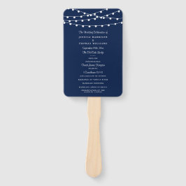 ネイビーブルーのコレクションに結婚ひも灯る ハンドファン