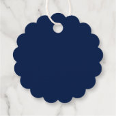 ネイビーブルーのコレクションに結婚ひも灯る フェイバータグ (裏面)