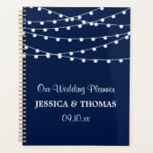 ネイビーブルーのコレクションに結婚ひも灯る プランナー手帳 (正面)