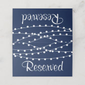 ネイビーブルーのコレクションに結婚ひも灯る プレイスカード (外部開封)