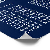 ネイビーブルーのコレクションに結婚ひも灯る ポスター (角)