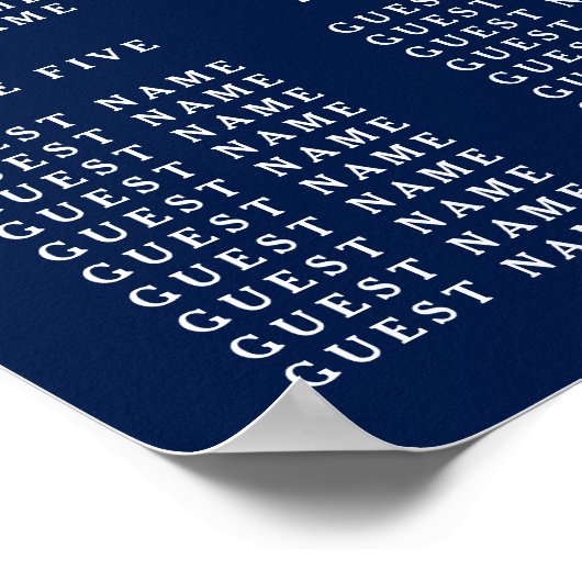 ネイビーブルーのコレクションに結婚ひも灯る ポスター (角)