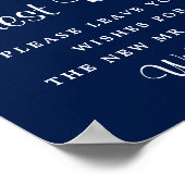 ネイビーブルーのコレクションに結婚ひも灯る ポスター (角)