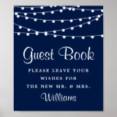 ネイビーブルーのコレクションに結婚ひも灯る ポスター (正面)