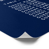 ネイビーブルーのコレクションに結婚ひも灯る ポスター (角)