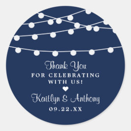 ネイビーブルーのコレクションに結婚ひも灯る ラウンドシール