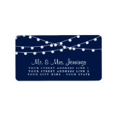 ネイビーブルーのコレクションに結婚ひも灯る ラベル (正面)