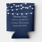 ネイビーブルーのコレクションに結婚ひも灯る 缶クーラー (正面)