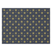 ネイビーブルーのゴールデンスターエレガントズ – とタイムレス テーブルクロス (正面(横))