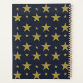 ネイビーブルーのゴールデンスターエレガントズ – とタイムレス プランナー手帳 (裏面)