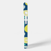 ネイビーブルーのサマーレモンパターン Case-Mate iPhoneケース (裏面 / 左)