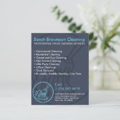 ネイビーブルーのシンプルなホームクリーニングキーパー フライヤー (スタンド正面)