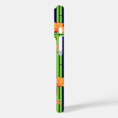 ネイビーブルーのジオフラワープリント Case-Mate iPhoneケース (裏面 / 左)