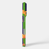 ネイビーブルーのジオフラワープリント Case-Mate iPhoneケース (裏面 / 右)