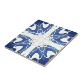 ネイビーブルーのジオメトリデザイン タイル (側面)