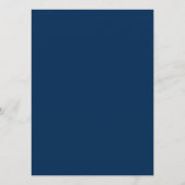 ネイビーブルーのストライプとゴールドの結婚式の披露宴メニュー メニュー (裏面)