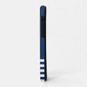 ネイビーブルーのストライプの船の舵輪 Case-Mate iPhoneケース (裏面/左)