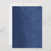 ネイビーブルーのストリングライト ウェディング招待状 招待状 (裏面)