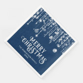 ネイビーブルーのストリングライト クリスマスパーティー (コーナー)