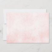 ネイビーブルーのスレート ダスティーブルッシュ フローラル ウェディング フォト セーブザデート (裏面)