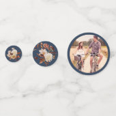 ネイビーブルーのテーブル コンフェッティ (裏面)