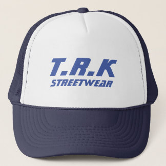 ネイビーブルーのトラッカーキャップT.R.K キャップ