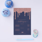 ネイビーブルーのバラ金ゴールドグリッターの価格一覧 チラシ (シングル)