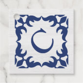 ネイビーブルーのフィリーグリー枠モノグラム フェイバータグ (正面)