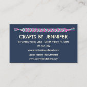 ネイビーブルーのフレンドシップブレスレパーソナライズされたット 名刺 (正面)