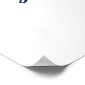 ネイビーブルーのブッシュロマンス ブライダルシャワーサイン ポスター (角)