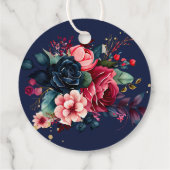 ネイビーブルーのブルゴーニュ結婚ーのピ感謝していンクローズ フェイバータグ (裏面)