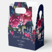 ネイビーブルーのブルゴーニュ結婚ーのピ感謝していンクローズ フェイバーボックス (オープン)