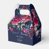 ネイビーブルーのブルゴーニュ結婚ーのピ感謝していンクローズ フェイバーボックス (正面サイド)