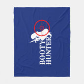 ネイビーブルーのブーティーハンター フリースブランケット (正面)