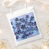 ネイビーブルーのプリン フェイバーバッグ (クリップ留めされた状態)