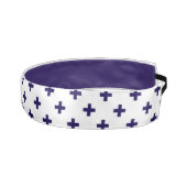 ネイビーブルーのポルカが白に交差 アスレチックヘッドバンド (右)