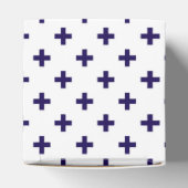 ネイビーブルーのポルカが白に交差 フェイバーボックス (上部)