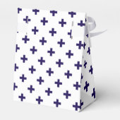 ネイビーブルーのポルカが白に交差 フェイバーボックス (裏面サイド)