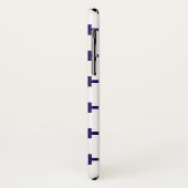 ネイビーブルーのポルカが白に交差 Case-Mate iPhoneケース (裏面/左)