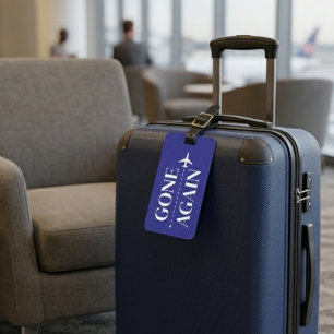 ネイビーブルーのミニマリスト飛行機旅行 ラゲッジタグ